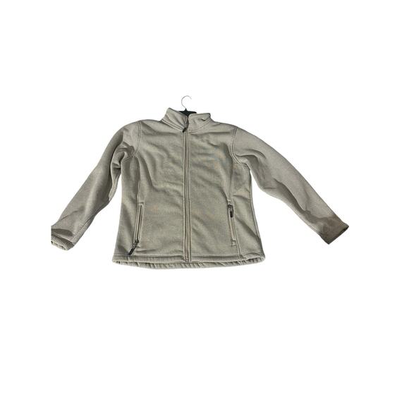 10,000 Ft Above Sea Level Full Zip Fleece Jacket Women’s XL Beige Grid - Picture 2 of 5